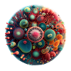 Microbe Art - Pink Microcosm
