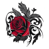 Rose - Ink Art