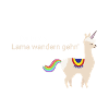Lama wandern gehen Einhorn