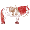 Cheval en orange