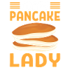 Crazy pancake dame.