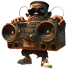 Hip-Hop with Ghettoblaster