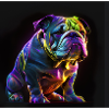 English bulldog neon