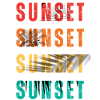 Quad Sunset Gradient Text-Artwork