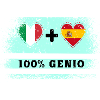 Italy and Spain100% genius flag