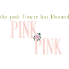 Pink Bloom Blumentypografie