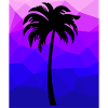 Palme auf Polygon
