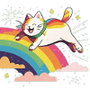 Fluffy Comic Cat