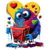 Cute Heart Monster