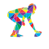 Low Poly Touchdown Polygon Fußball