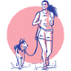 Femme et chien