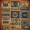 Retro electronics 80s style