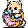 Süße Donut Katze