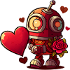 Valentine day robots love #love