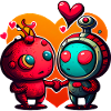 Valentine day robots love #love