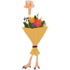Vogelstrauß - Blumenstrauß mit Straußenvogel