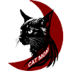 Mignon chat maman lune chat