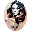 beautiful woman with diamond
