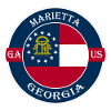 Marietta Georgia Flag USA Rejse Souvenir Badge