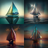 Sailboat on the sea