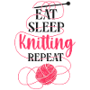 Knitting Knitter Eat Sleep