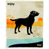 Sonnenuntergangs-labrador mit Brille