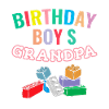 Birthday boy Grandpa building blocks