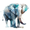 Aquarell Riesiger Elefant