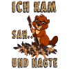 Biber mit Holzschriftzug