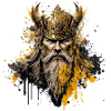 Style d’éclaboussures d’encre viking