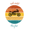 Motorrad - ride wild live free T-Shirt