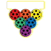 Bunte Pickleball Bälle