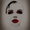 Model, red lips, 20s style