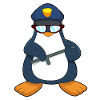 Penguin Policeman Baton Police