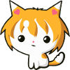 Kawaii Anime Cat - Cute Kitty Graphic