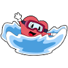 Heart Swimming Waves