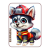 Firefighter, husky lover