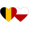 Belgium Poland Flag Heart