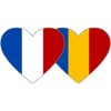 France Romania Flag Heart