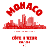 Monaco Côte d'Azur Skyline Badge