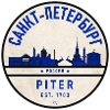 Saint Petersburg Skyline Art Badge
