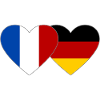 France Germany Flag Heart