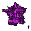Carte des mots France violet