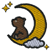Teddy bear and moon