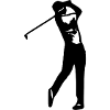 Silhouette de golfeur
