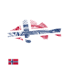 Norge fiske Norges flagg