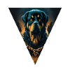 Nette Rottweiler Hunderasse Kopf