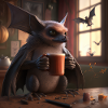 Bat Coffee Caffeine Lusitg