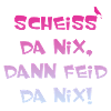 Scheiss da nix, lustiger Spruch