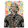 Graffiti punky zombie